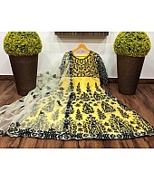 RT net embroidered gown with dupatta