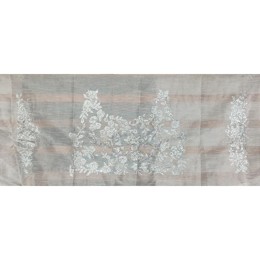 White organza silk digital floral printed lehenga choli