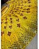 Yellow net embroidered lehenga choli