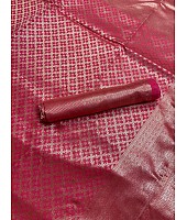 Baby pink soft lichi silk golden zari jacquard weaving work saree