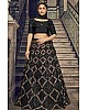 Black net sequence embroidered work wedding and party wear lehenga choli