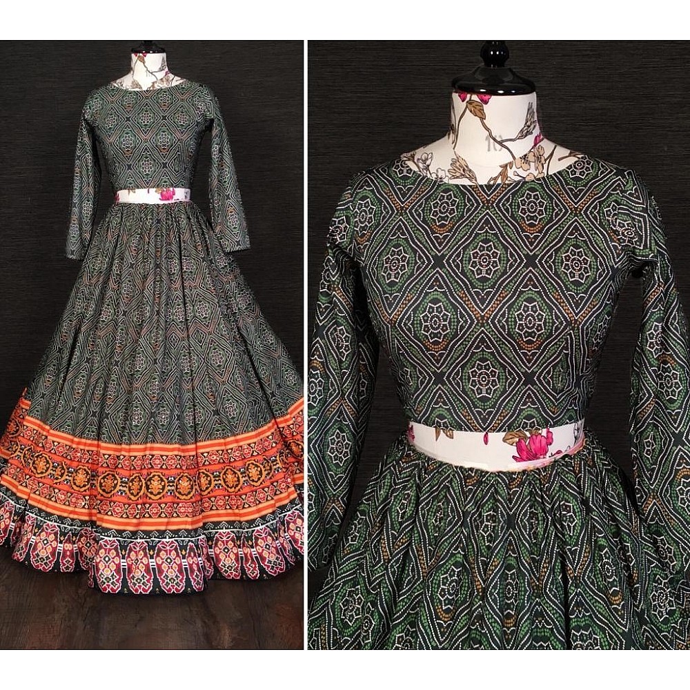 Black vaishali silk printed embellish sequins work traditional lehenga choli