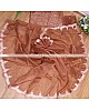Brown organza paper mirror work saree