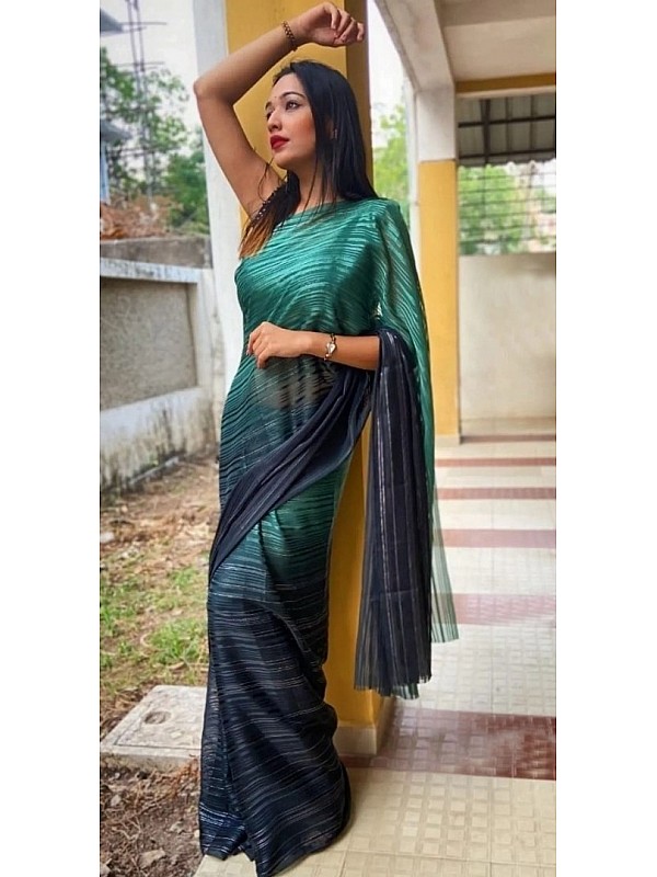 Green Silver Women Saree Dress Material - Buy Green Silver Women Saree  Dress Material online in India