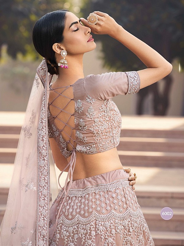 Party Wear Designer Brown Colored Lehenga Choli - Featured Product