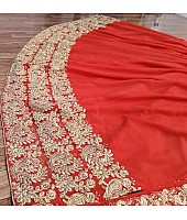 Magento red georgette heavy embroidered coding work lehenga choli
