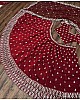 Maroon tapeta silk embroidered wedding lehenga choli