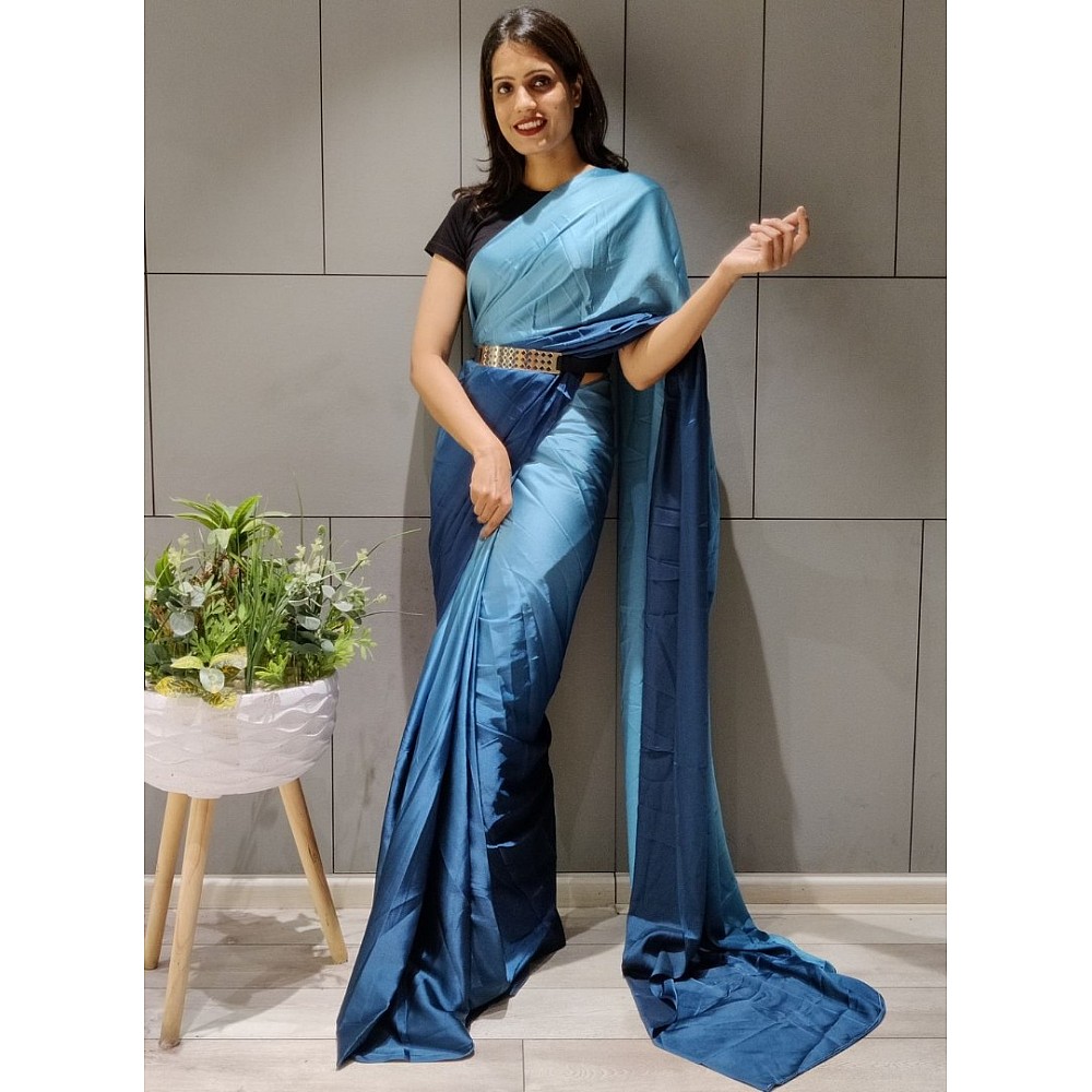 Multi shade booming silk ready to wear stylist saree