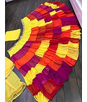 Multicolor georgette festival wear lehenga choli