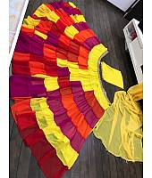 Multicolor georgette festival wear lehenga choli