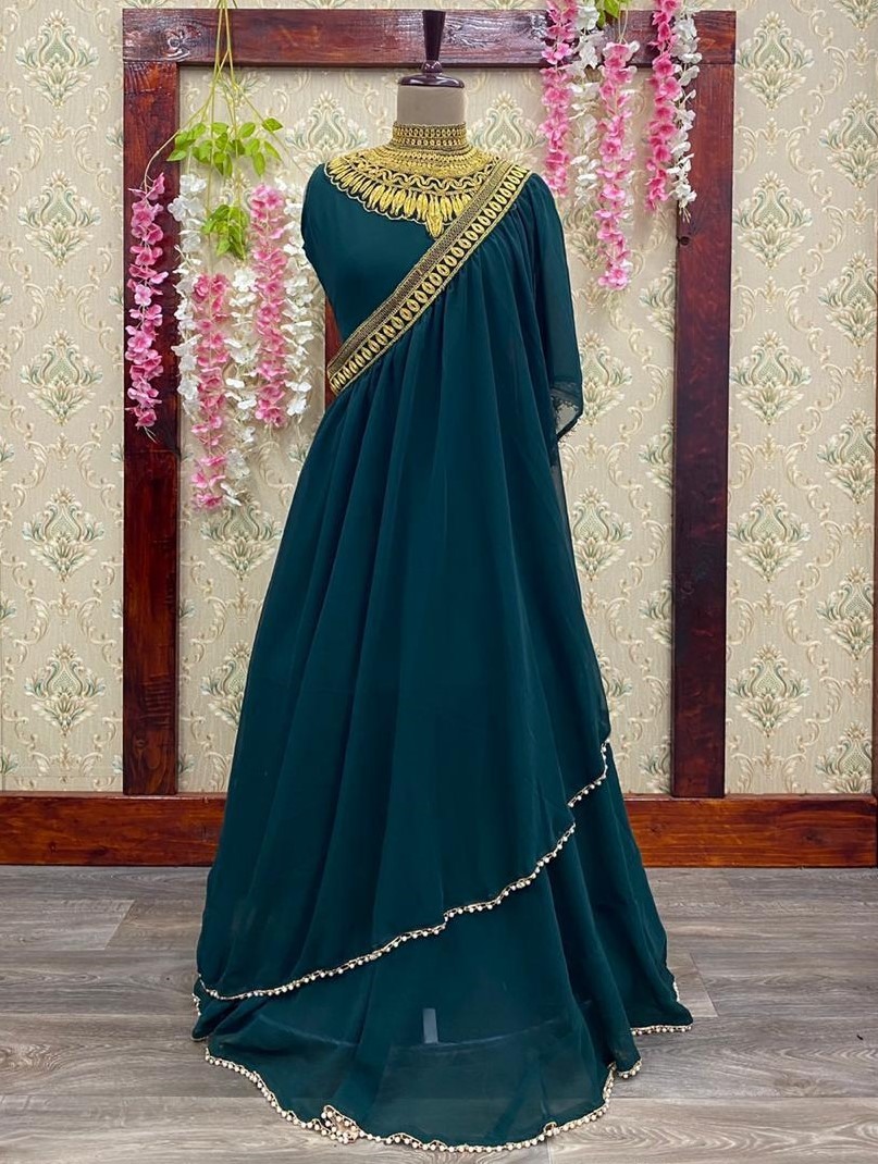 Rama georgette gown with stylist ...
