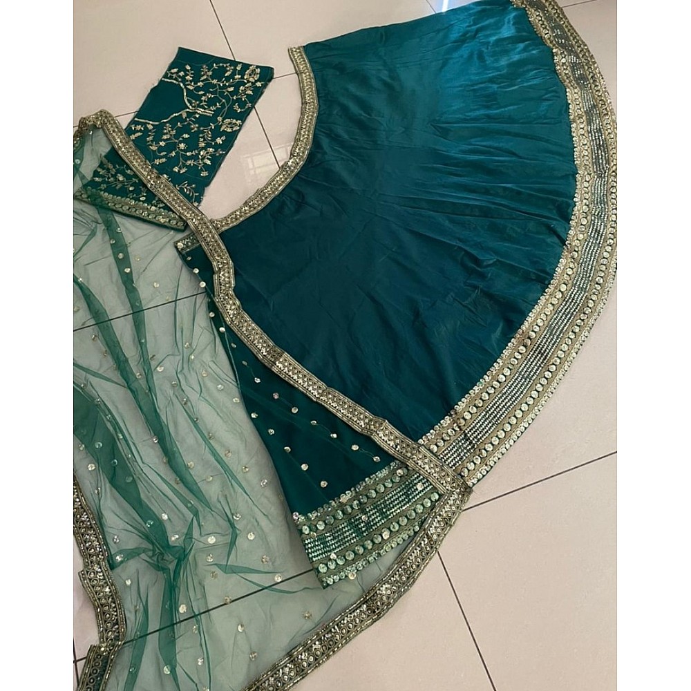 Rama phantom silk sequence embroidered work lehenga choli