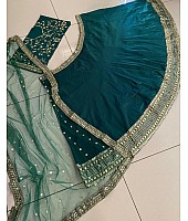 Rama phantom silk sequence embroidered work lehenga choli
