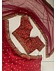 Red phantom silk sequence embroidered work lehenga choli