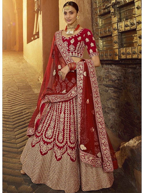 Red Bridal Lehenga Choli – Dressline Fashion