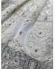 White georgette heavy embroidered wedding lehenga choli