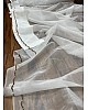 White organza silk handwork ceremonial wear saree