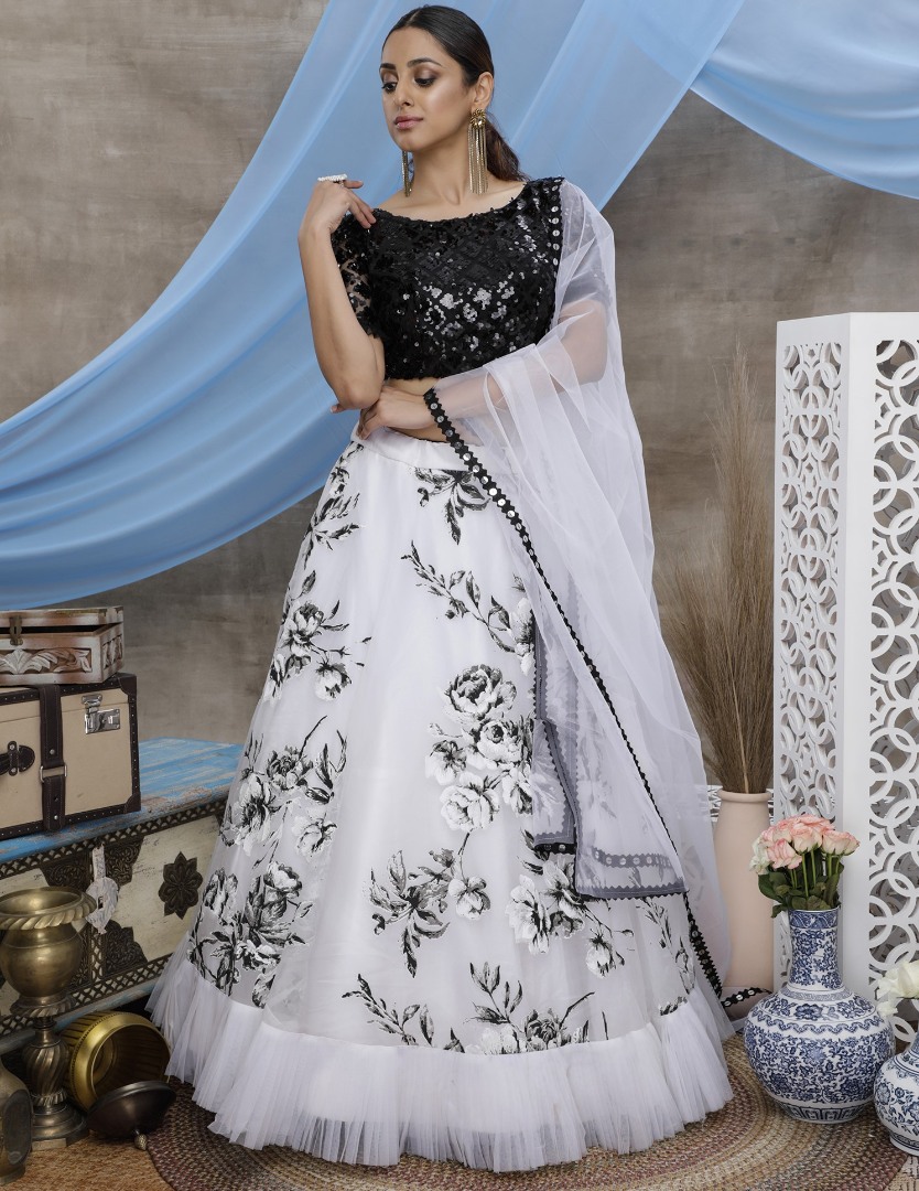 Rani and White Color Combination Designer Lehenga Choli With Dupatta :: MY  SHOPPY LADIES WEAR
