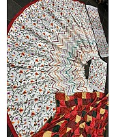 White taffeta silk embroidered foil mirror work traditional lehenga choli