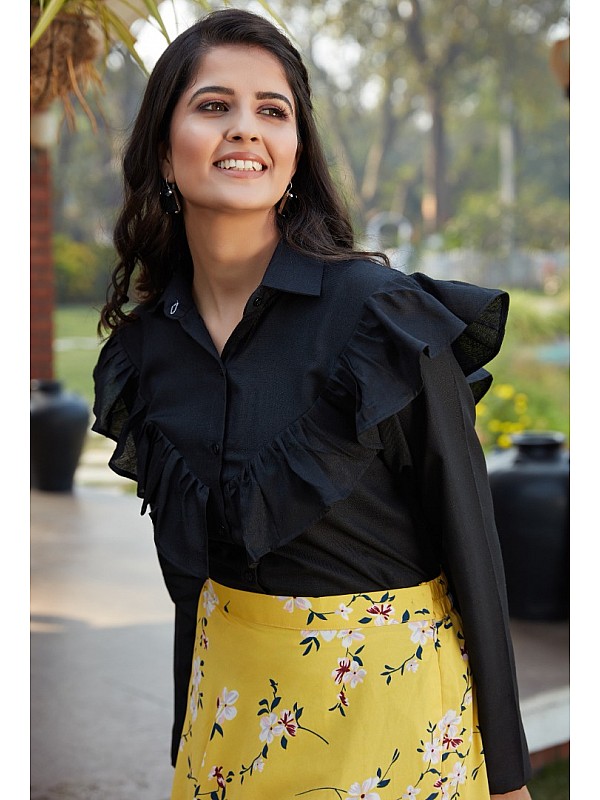 Buy Zink London Black Embellished Skirt for Women Online  Tata CLiQ