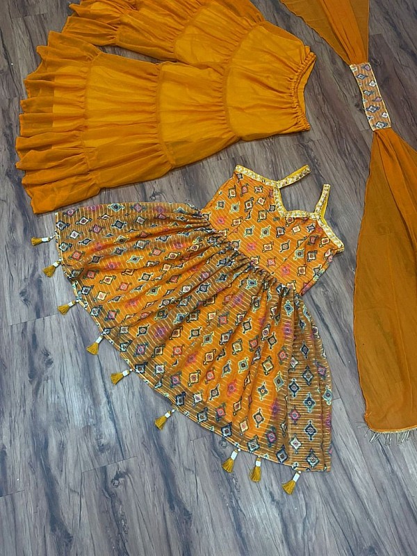 Buy Lime Yellow Designer Gharara Style Sharara - Festive Sharara Suit –  Empress Clothing