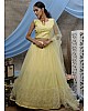 Yellow net sequence thread embroidered party wear lehenga choli