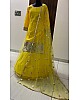Yellow tapeta silk with foil mirror work suit lehenga 