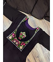 Black georgette embroidered lehenga suit