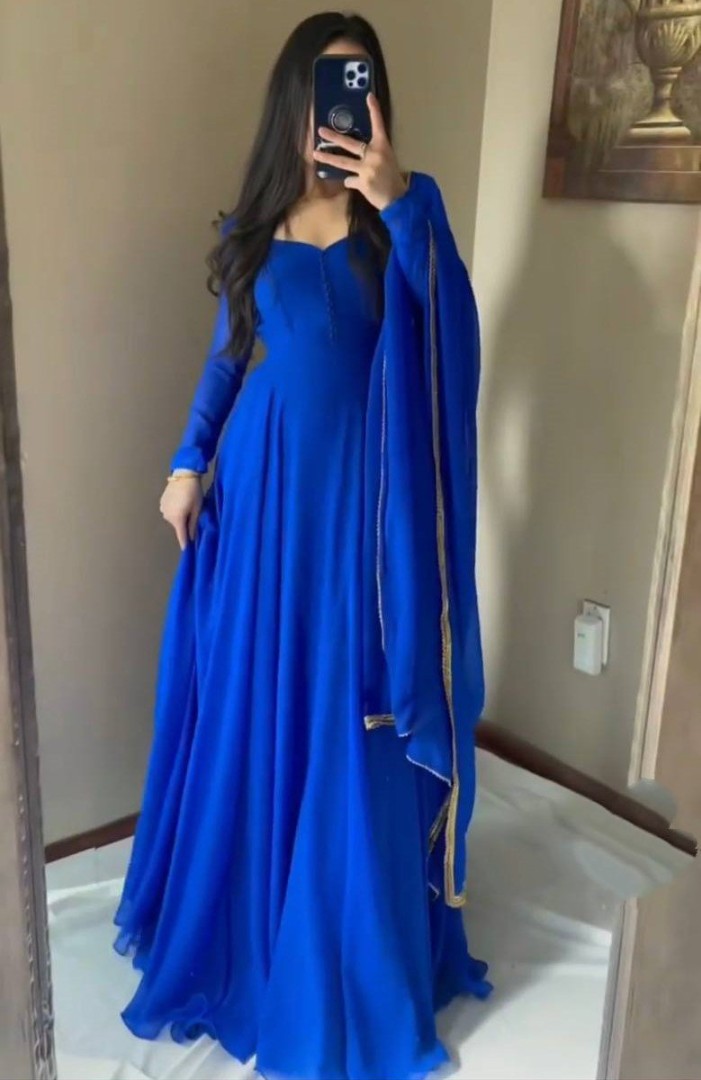 Party Wear SkinFriendly Regular Fit Sleeveless Plain Rayon Long Gown Dress  Bust Size 34 Inch In at Best Price in New Delhi  S S Creations A Unit  Of Sm Placement