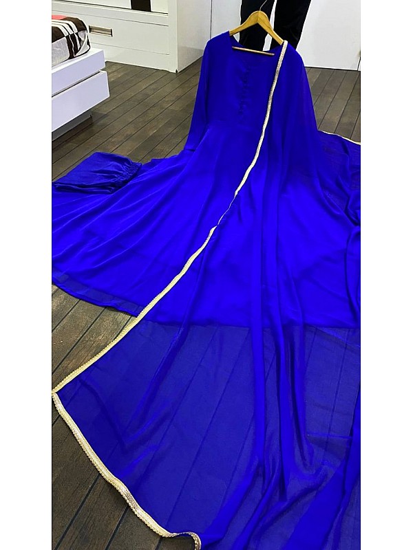 Sequin Embellished Fit & Flare Ethnic Dress With Dupatta – Inddus.com