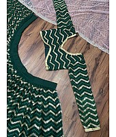 Green georgette heavy sequence embroidery work wedding lehenga choli