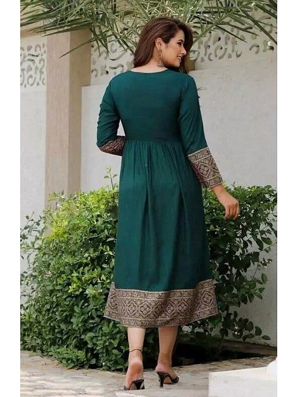 Buy Olive Green Readymade Designer Party Wear Anarkali Kurti With Dupatta |  Anarkali Suits