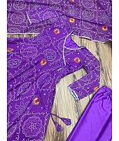 Purple georgette bandhni print casual ethnic gown