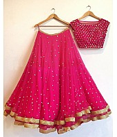 Rani pink georgette thread and sequence work girlish lehenga choli