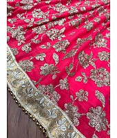 Red georgette heavy embroidered wedding anarkali suit