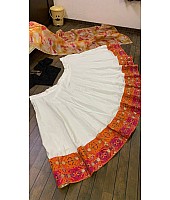 White tapeta silk embroidered ceremonial lehenga choli