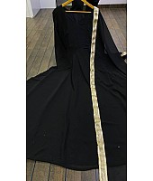 Black georgette long party wear anarkali ethnic gown