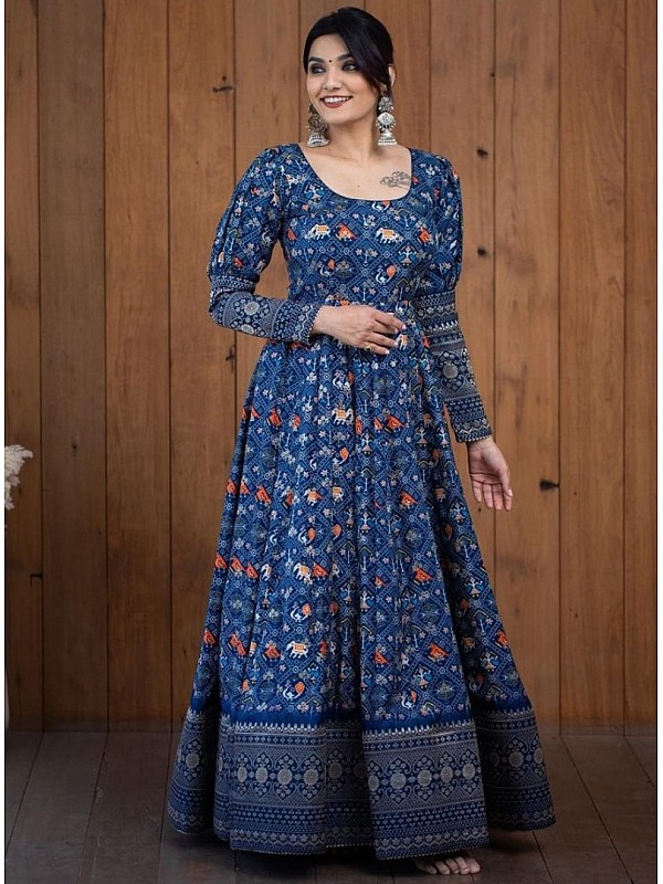 Aayaa Vol 3 Pure AB Cotton Digital Printed Floor Length Fancy Gowns  Collection Catalog