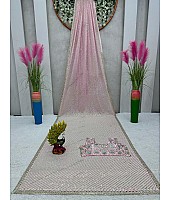 Khushi kapoor pink georgette sequence mirror work designer bollywood saree 