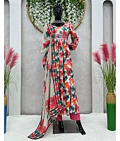 Multicolor floral printed georgette salwar suit