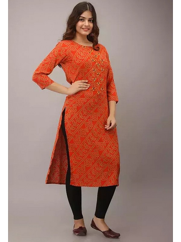 Buy Pumpkin Orange Anarkali Suit With Red Patola Weaved Banarasi Dupatta  Online - Kalki Fashion