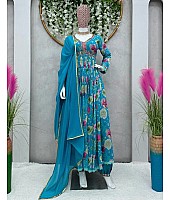 Rama georgette floral printed alia cut suit