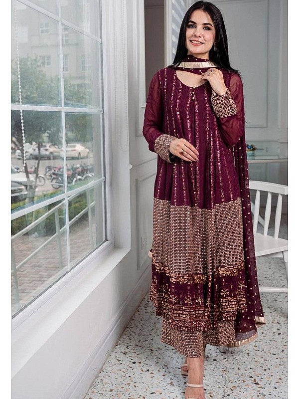 Floral Printed Readymade Anarkali Kurta Pant With Dupatta Set for  Women/girls, Fully Stitched Salwar Kameez Dress, Pakistani Kurti Palazzo -  Etsy