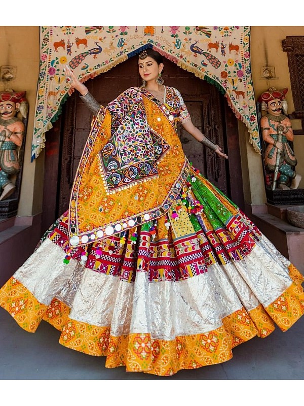 Multi Color Slub Cotton Lehenga Choli | Designer lehenga choli, Indian  wedding wear, Cotton lehenga