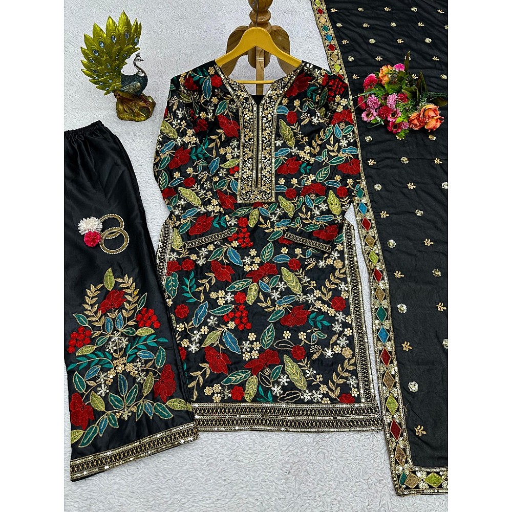 Black heavy work designer salwar suit
