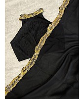 Kiara advani black party wear saree