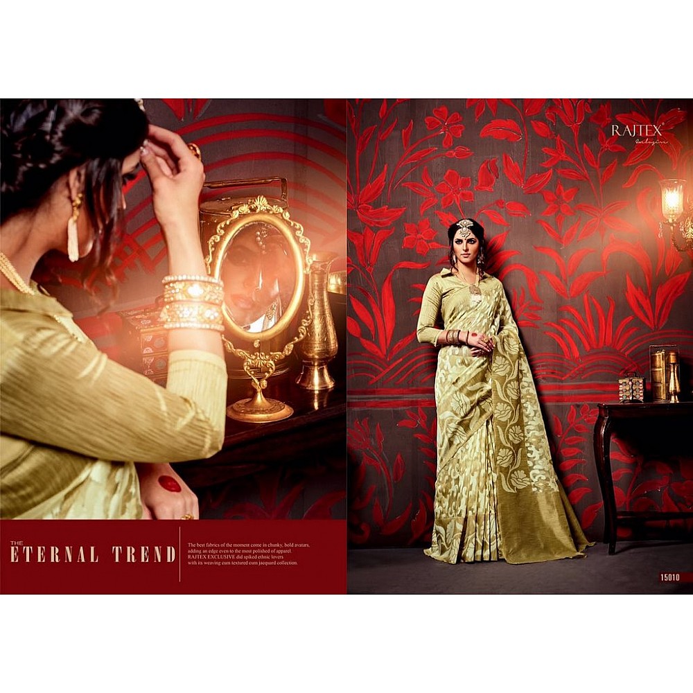 Rajtex gold printed silk saree