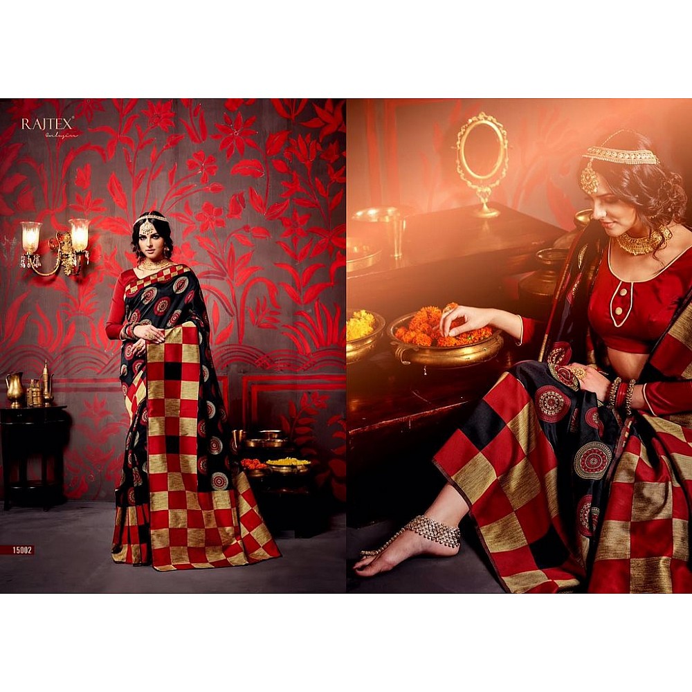 Rajtex multicolor printed silk saree