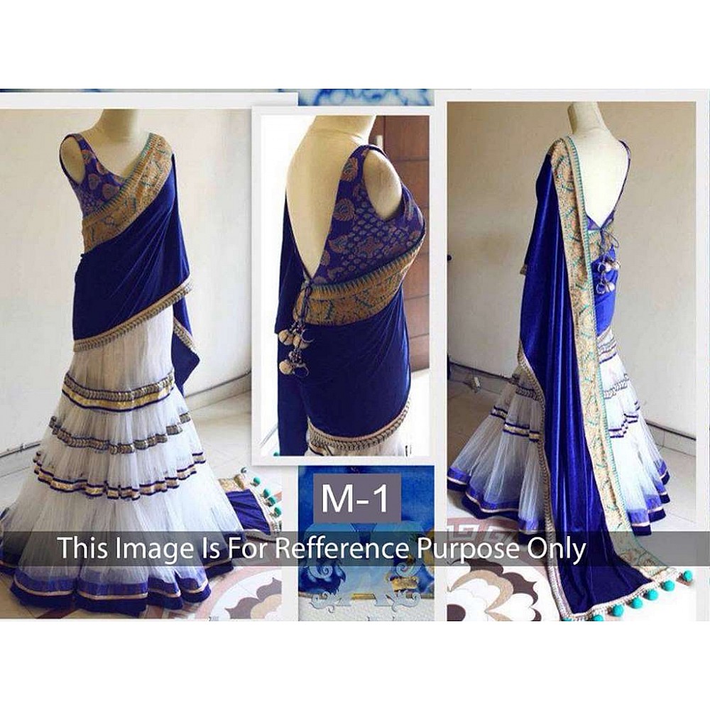 KG fashion heavy designer rich look blue lehenga choli