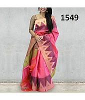 Stylist Pink Printed Ceremonial Saree